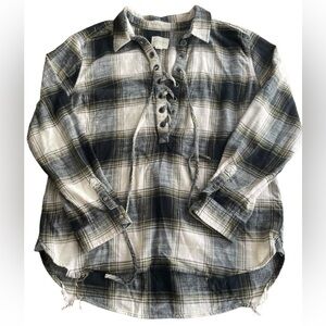American Eagle Flannel Long Sleeve Shirt